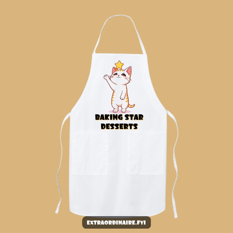 Funny Curious Cat Apron - Cook with Starry Ambition