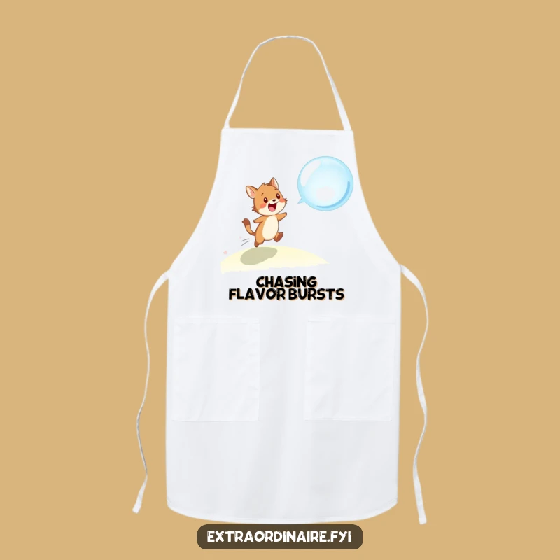 Chef's Funny Animal Bubble Chase Apron - Whimsical Kitchen Fun for Chefs