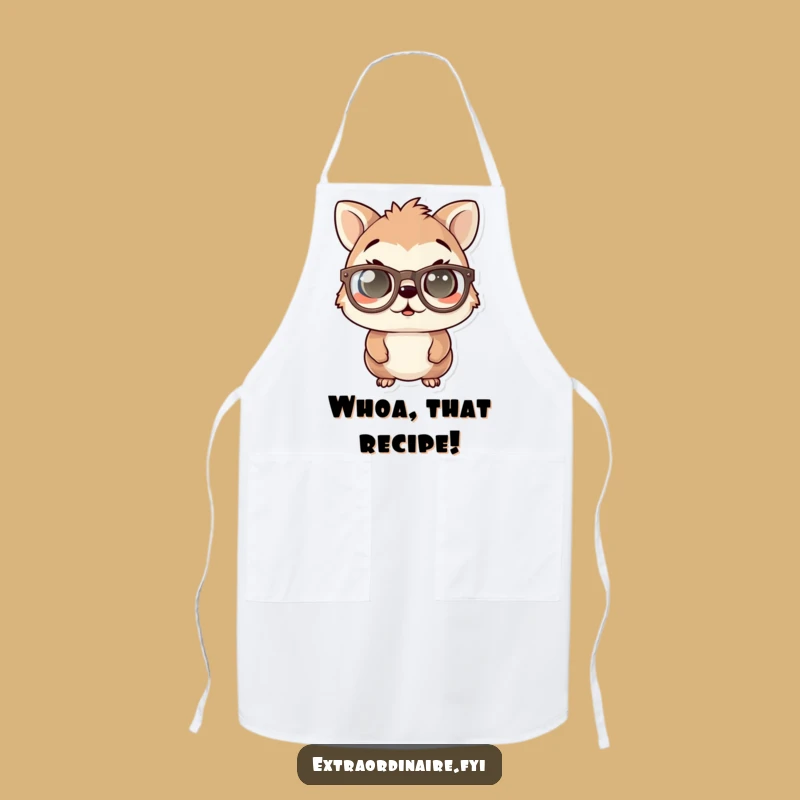 Chef's Funny Startled Animal Apron - Quirky Kitchen Wear for Laughing Cooks