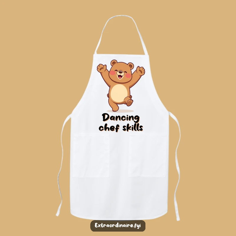 Funny Dancing Bear Apron - Kitchen Cartwheel Cooking Wear Gift