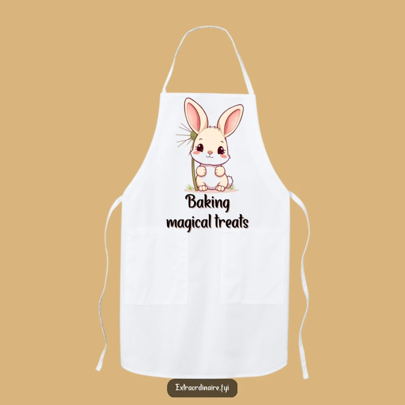 Funny Bunny Dandelion Apron: Whimsical Kitchen Wear for Garden Lovers