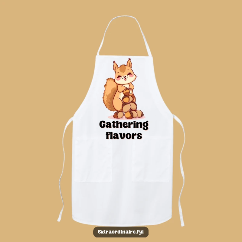 Funny Chef Squirrel Apron: Cook Up Laughs with This Hilarious Acorn Design