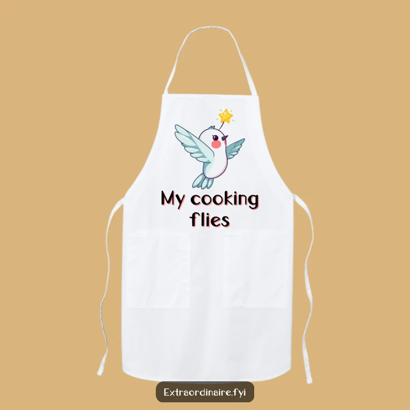Funny Hummingbird Star Apron - Cook with Celestial Magic and Joy
