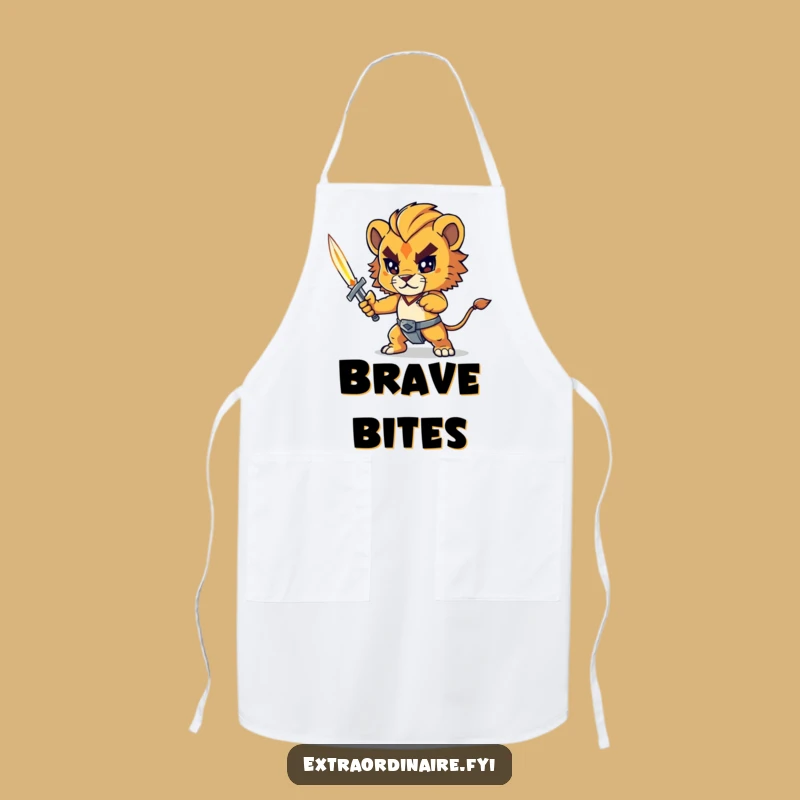 Funny Lion Cub Apron: Cook Up Courage in the Kitchen