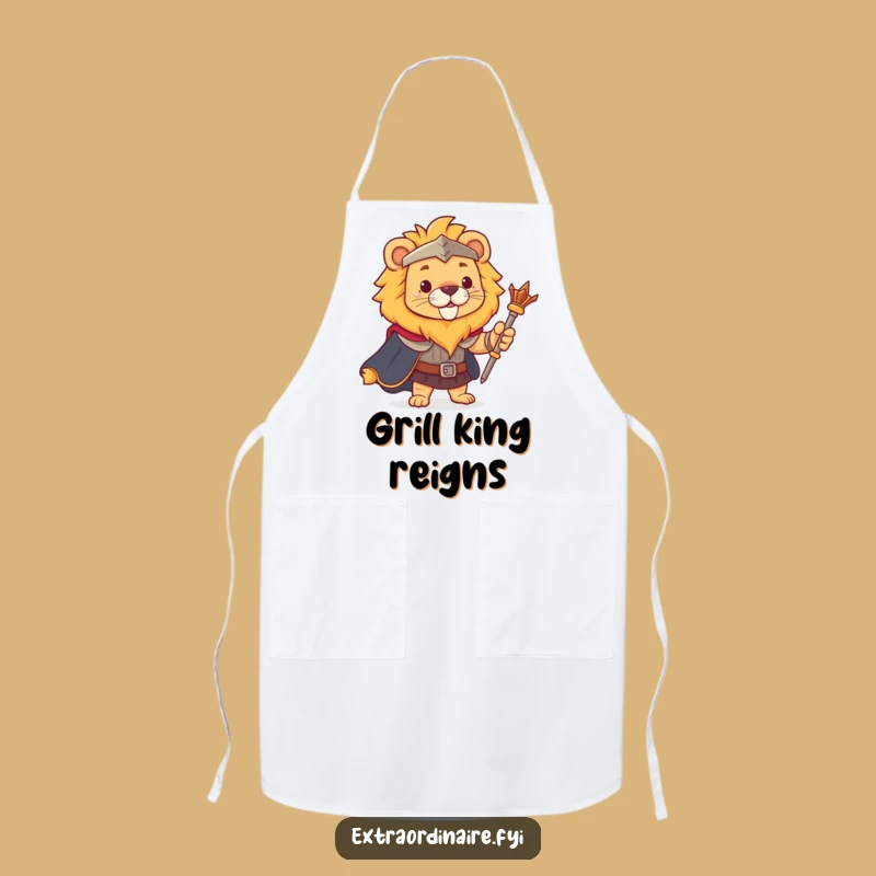 Funny Lion King Apron - Rule the Kitchen with Bravery