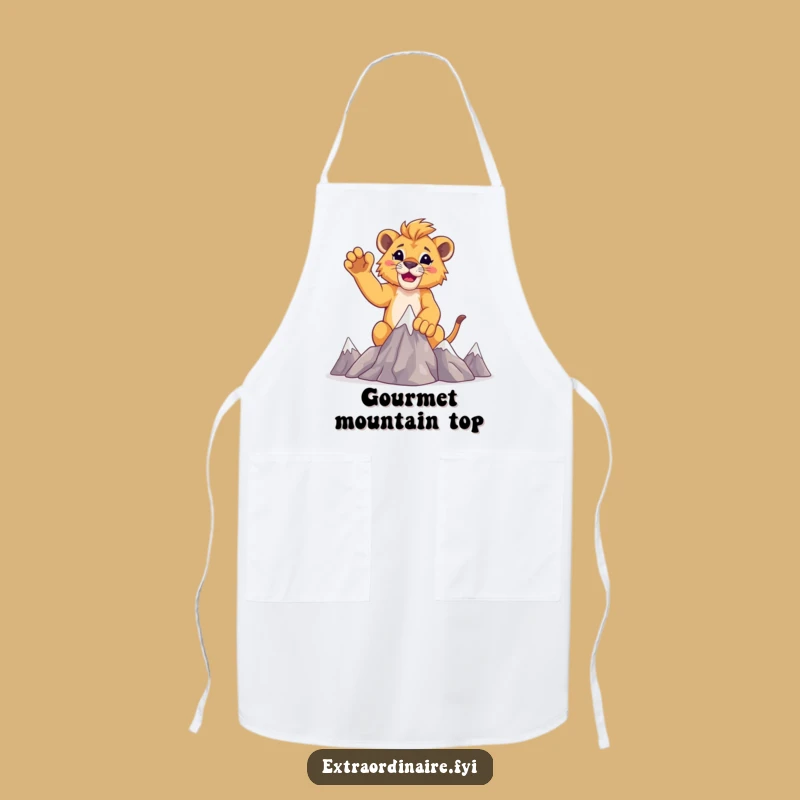Funny Little Chef Lion Cub Apron: Cook Up a Storm with Joy