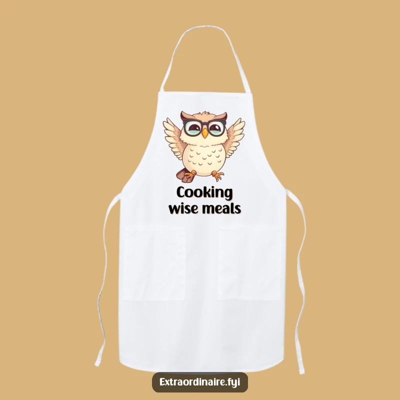 Funny Owl Spectacles Apron: Hilarious Kitchen Wear for Wise Cooks