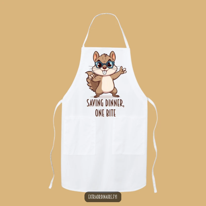 Funny Squirrel Superhero Apron: Cook Up Laughs with This Heroic Kitchen Accessory