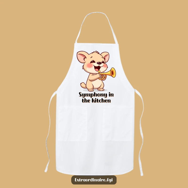 Funny Trumpet Animal Apron: Cook with Musical Flair Funny Gift