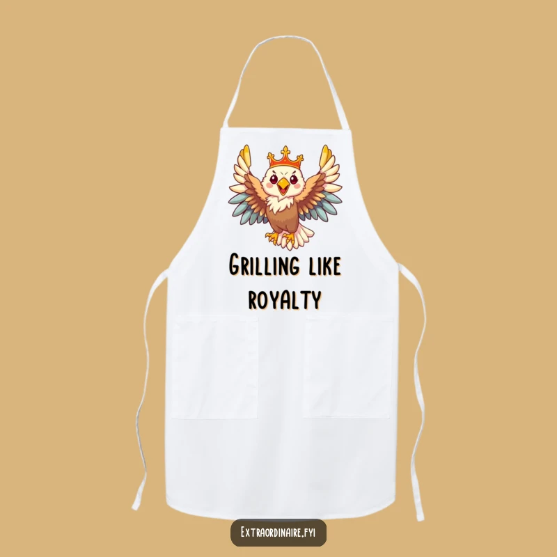 Funny Majestic Eagle Crown Apron: Rule Your Kitchen with Royal Flair