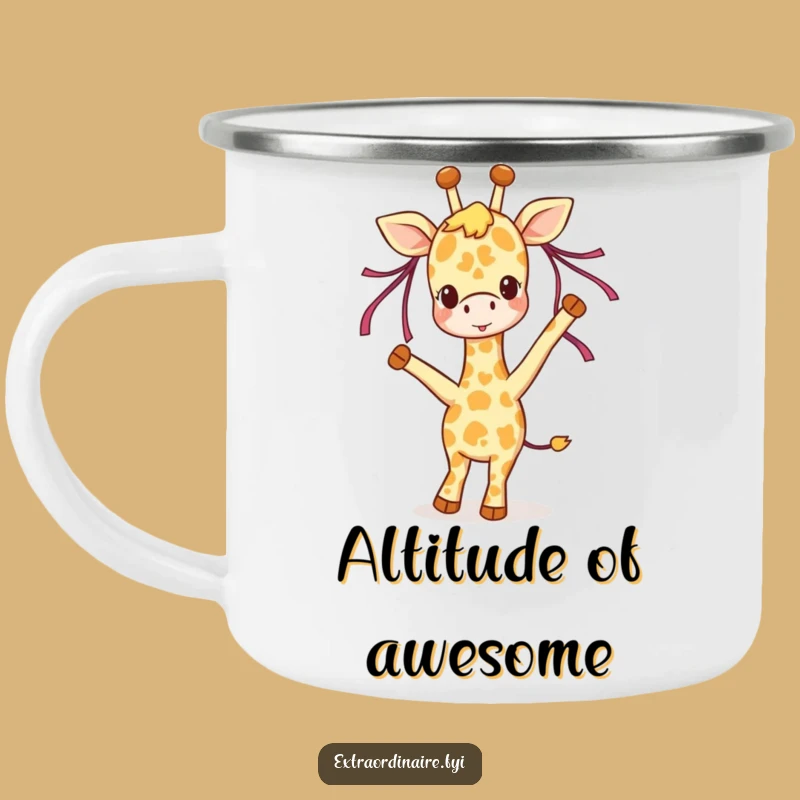 Funny Giraffe Camping Mug: Sip Your Joyful Adventures