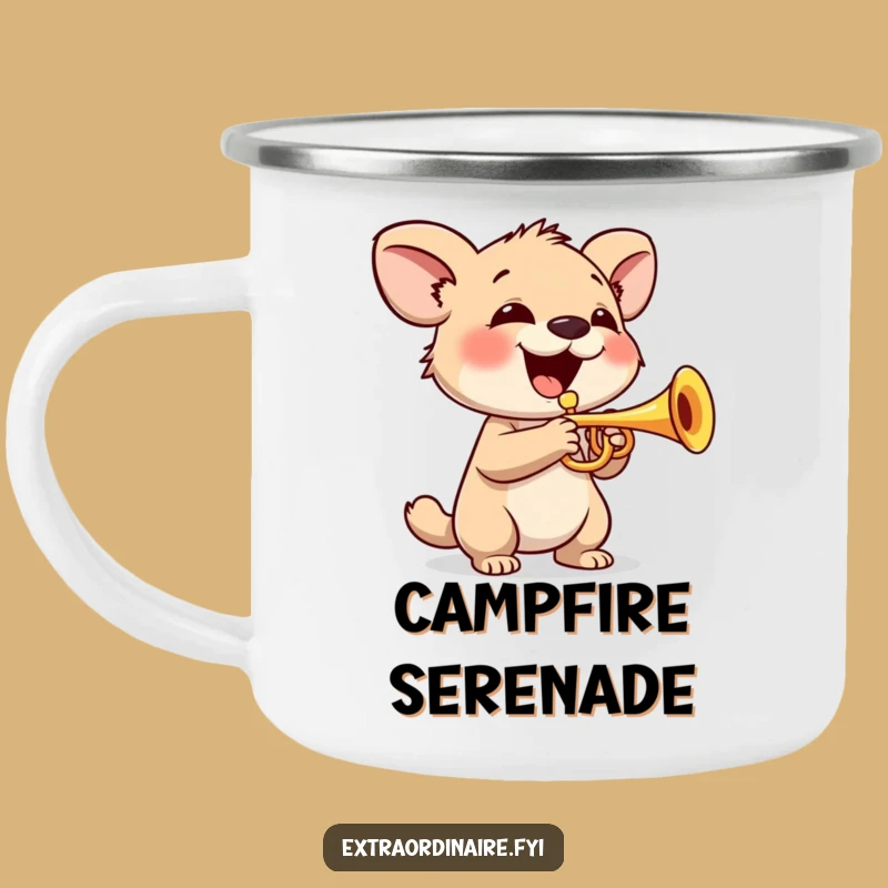 Funny Trumpet Animal Camping Mug: Music by the Fire Funny Gift