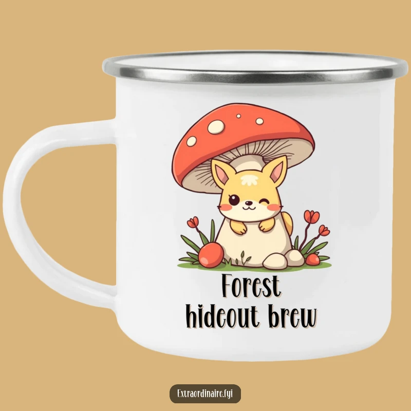 Funny Mischievous Animal Camping Mug - Peekaboo Character Cup, Perfect Gift