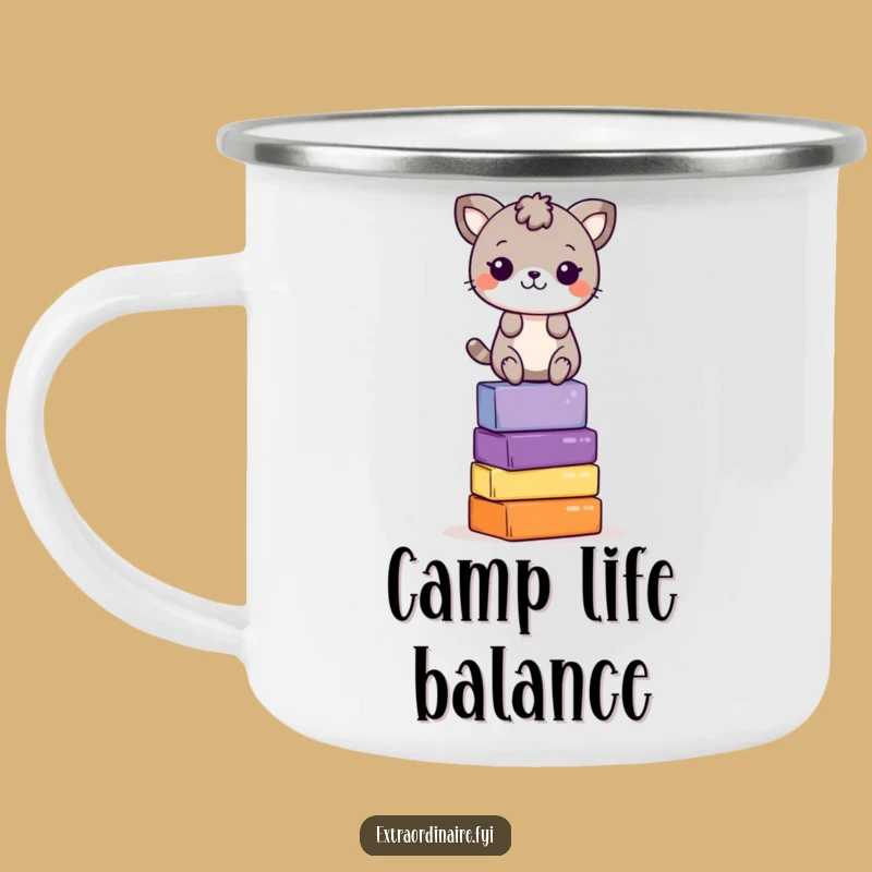 Funny Balancing Animal Camping Mug: Adventure with Playful Skill Funny Gift