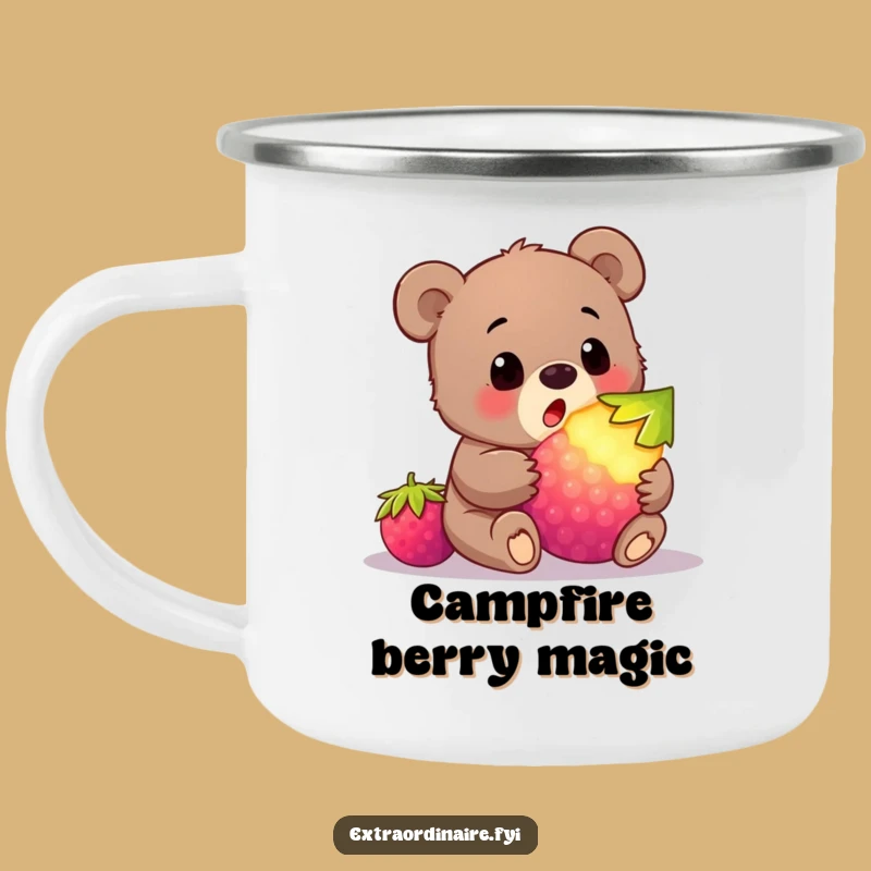 Funny Bear Cub Berry Camping Mug: Adventures & Surprises