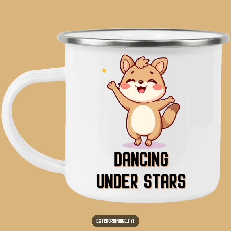 Funny Dancing Animal Camping Mug: Dance Around the Fire Funny Gift