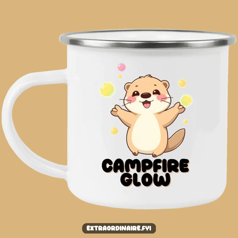 Funny Otter Juggling Camping Mug - Your Companion for Playful Adventures