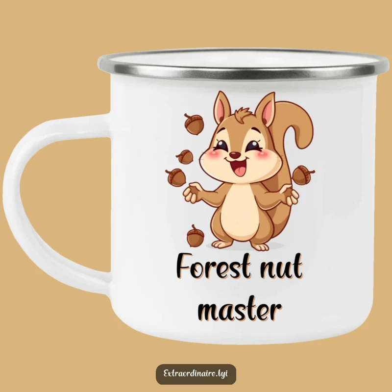Funny Squirrel Juggling Camping Mug - Focused Fun Outdoors