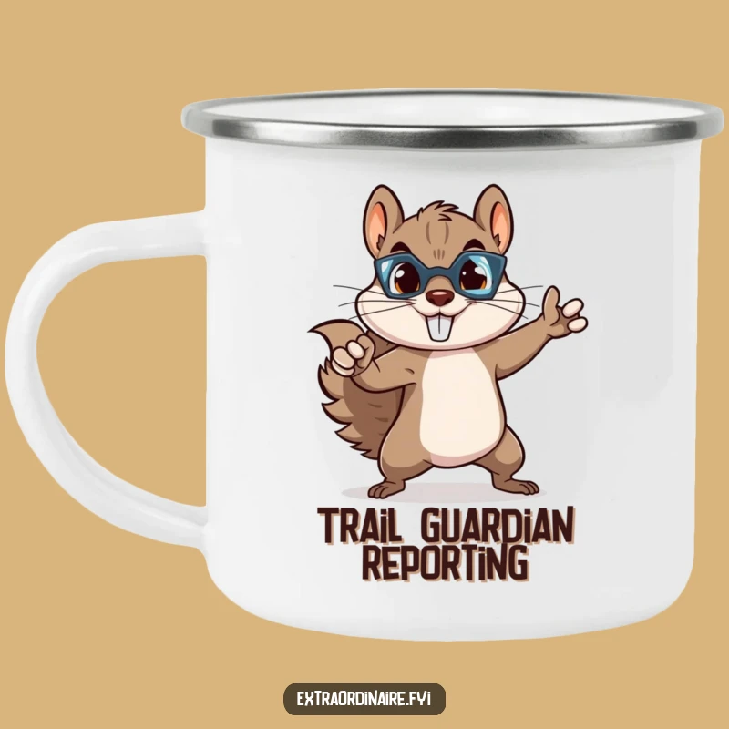 Funny Squirrel Superhero Camping Mug: Adventure Fuel for the Heroic Outdoors