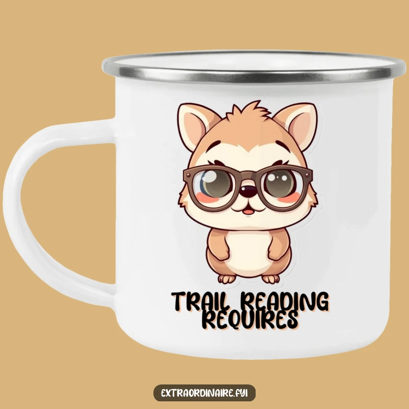 Funny Startled Animal Glasses Camping Mug - Quirky Adventure for Campsite Laughs