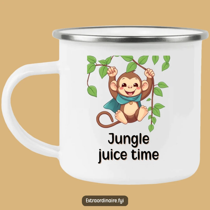 Funny Monkey Cape Swinging Camping Mug: Adventure Hero Fuel, Great Gift