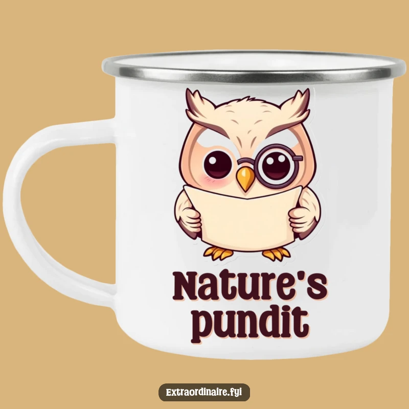 Funny Owl Explorer Mug: Hilarious Outdoor Wisdom for the Clever Camper