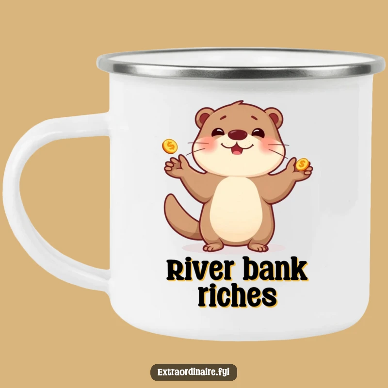 Funny Otter Camping Mug - Splash-tastic Sips on Adventures