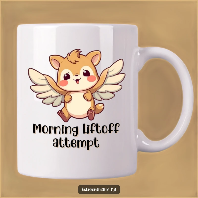 Funny Brave Animal Flying Mug - Clumsy Wings Gift for Dreamers