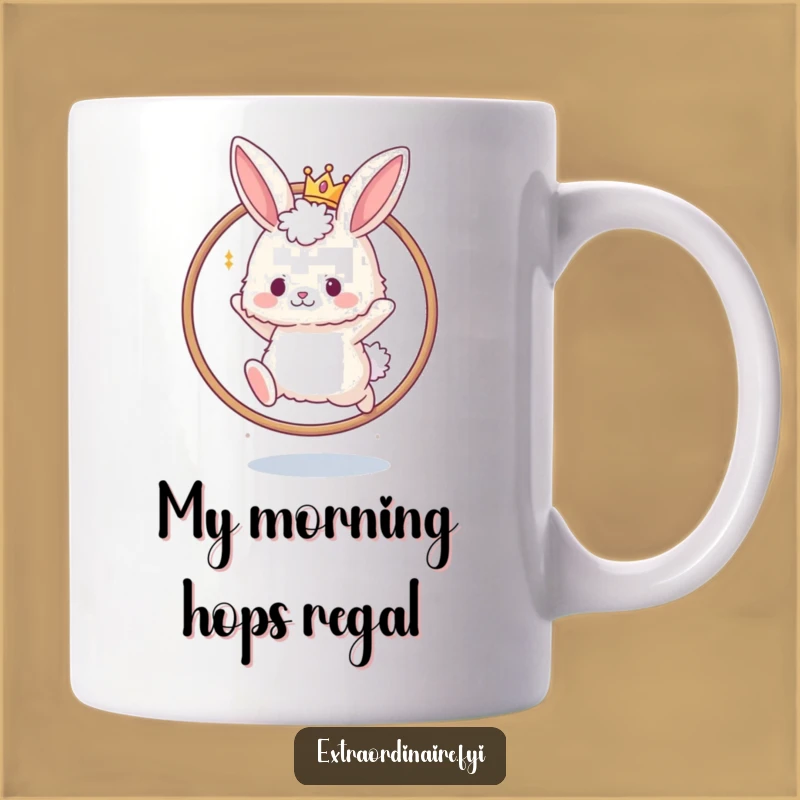 Funny Bunny Crown Hoop Mug: A Royal Treat for Coffee Lovers