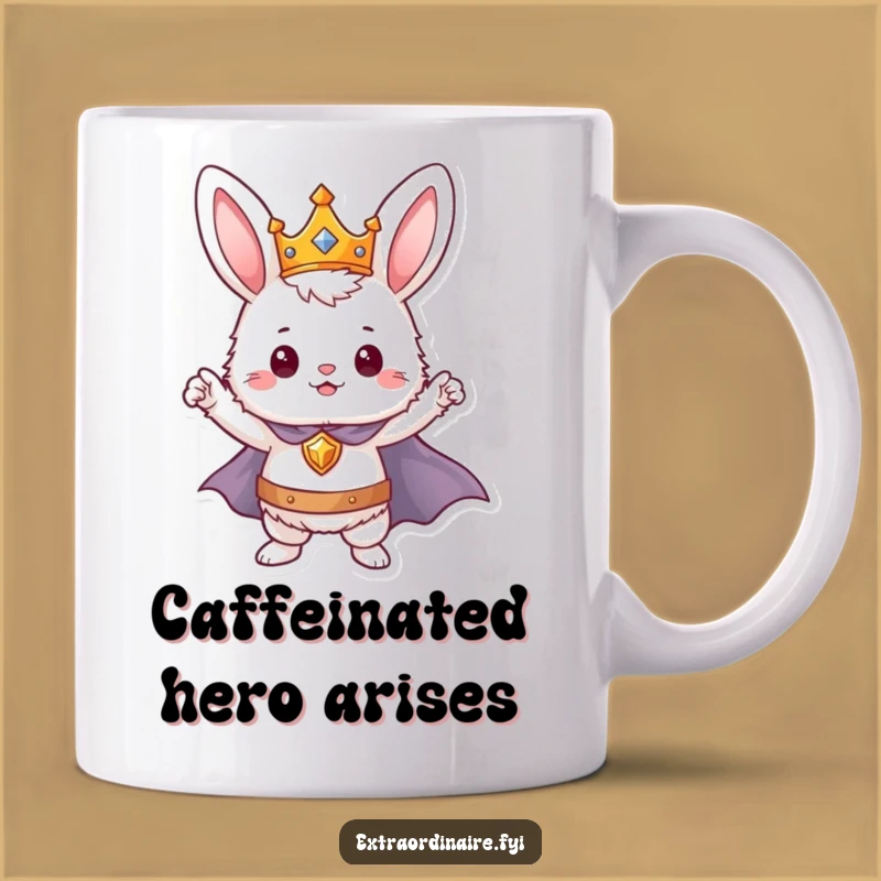 Funny Bunny Hero Mug - Royal and Hilarious Gift for Admiring Friends