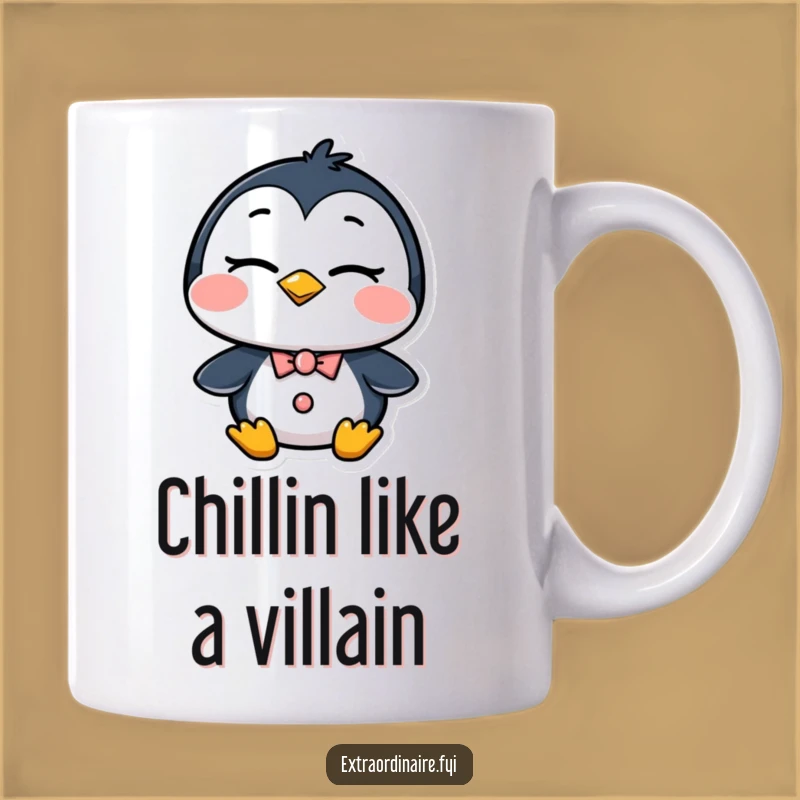 Funny Dapper Penguin Wink Mug: The Ultimate Confident Character Gift