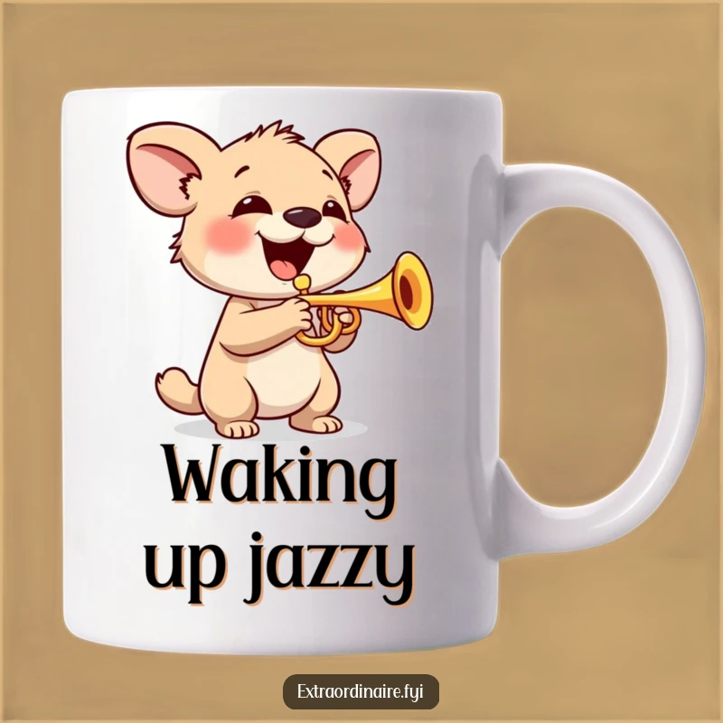 Funny Trumpet Animal Mug: Play Your Happy Tune Funny Gift