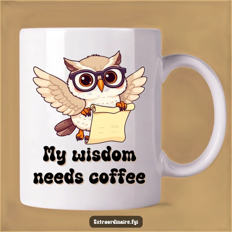 Funny Wise Owl Scholar Mug: Perfect Gift for Book Lovers and Smarty Pants