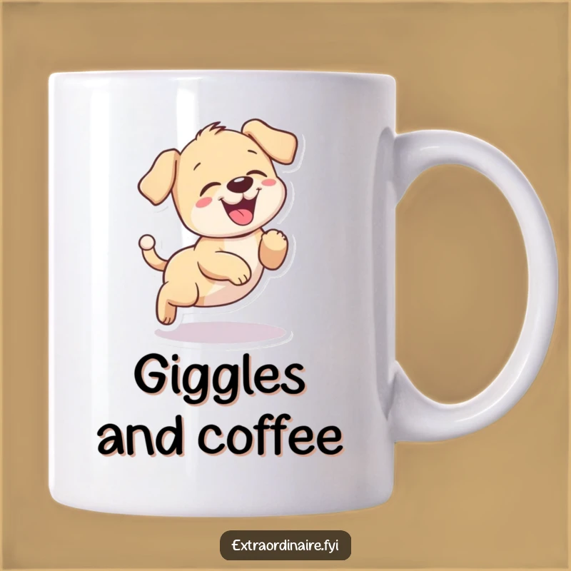 Funny Puppy Giggling Mug - Hilarious Fun for Dog Lovers