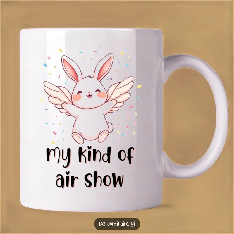 Funny Angel Rabbit Wings Mug: A Joyful Gift for Sky-High Smiles