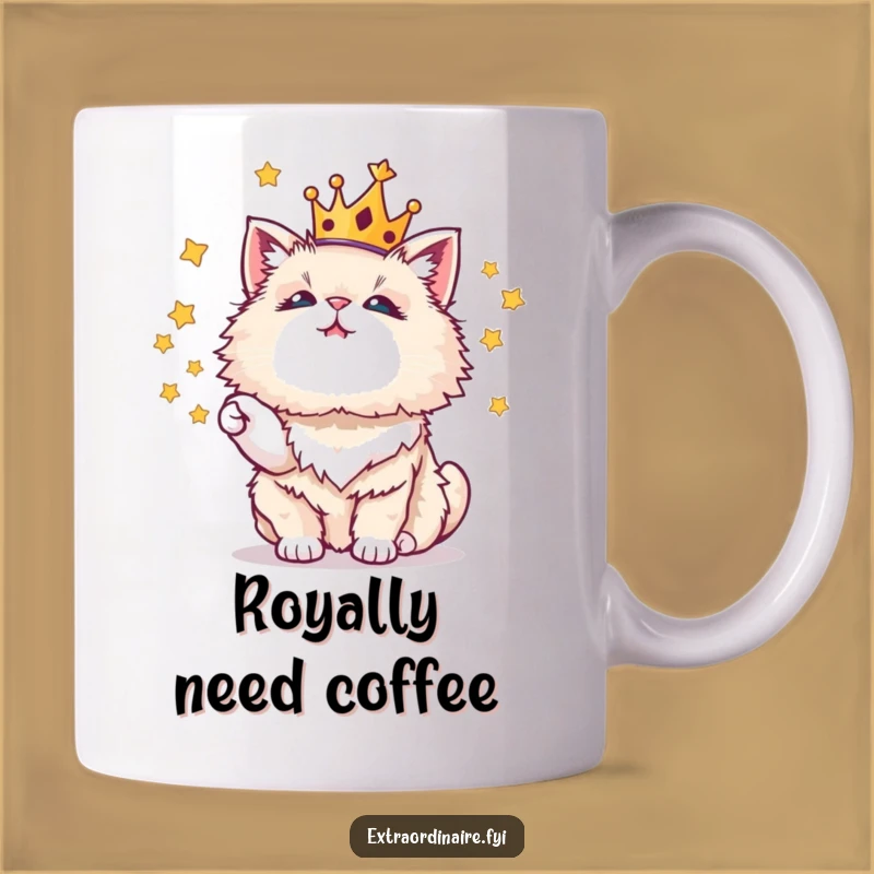 Funny Juggling Cat Mug, Royal and Whimsical Gift for Cat Lovers