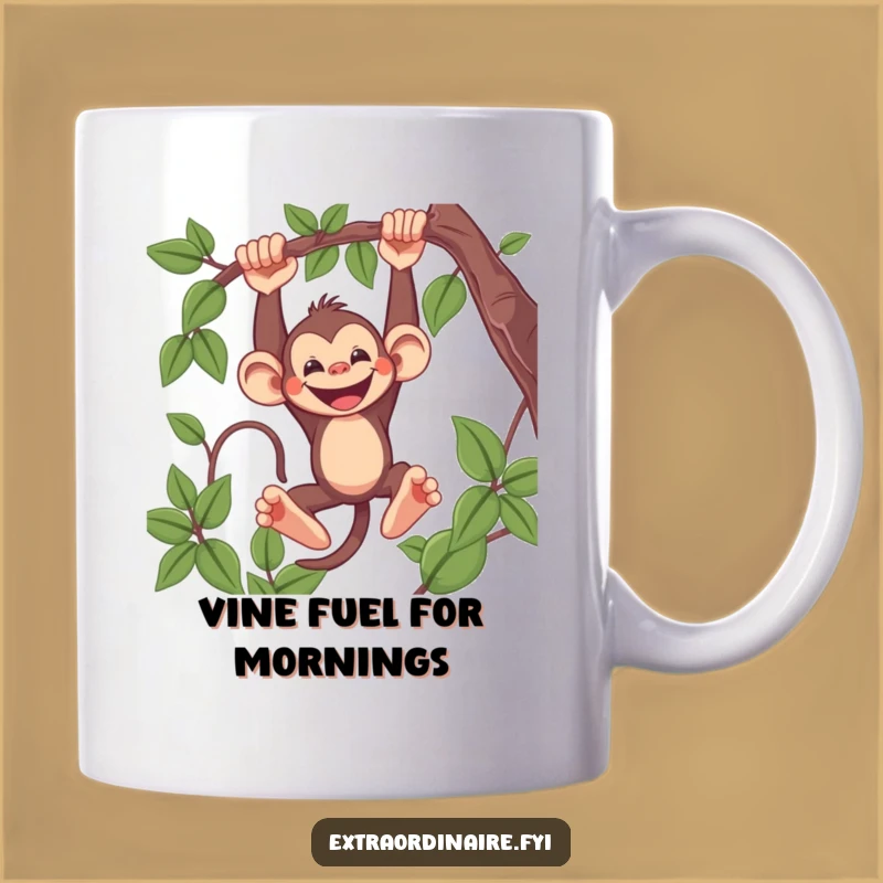 Funny Monkey Swinging Mug: A Hilarious Primate Gift for Your Favorite Joker
