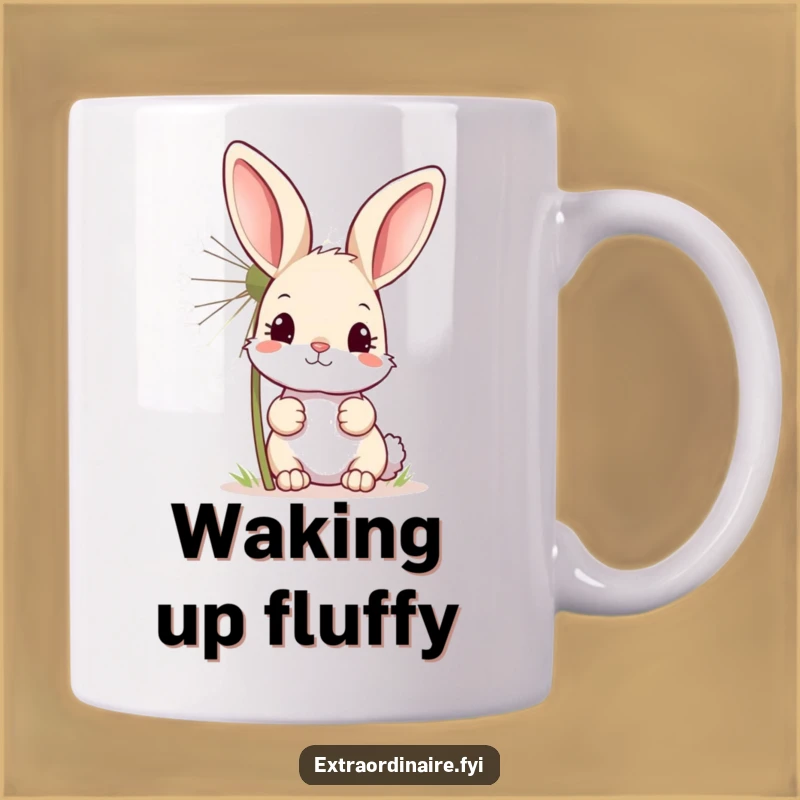 Funny Bunny Dandelion Mug: Whimsical Nature Surprise Gift for Lovers