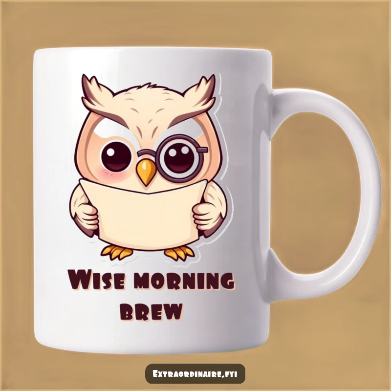 Funny Owl Monocle Mug: A Hilarious Gift for the Wise and Witty