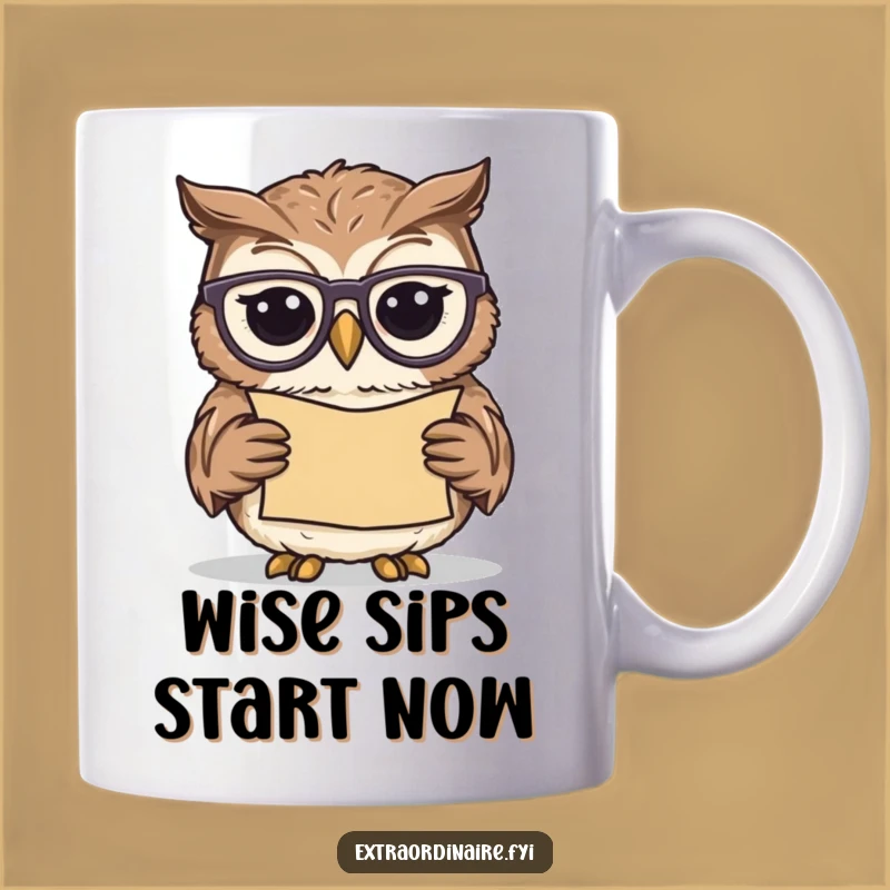 Funny Owl Scholar Mug: Wise & Hilarious Gift for Book Lovers & Nerds