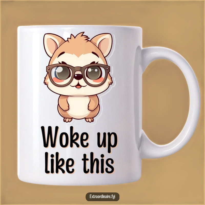 Funny Startled Animal Glasses Mug - Hilarious Spectacle Gift for Book Lovers