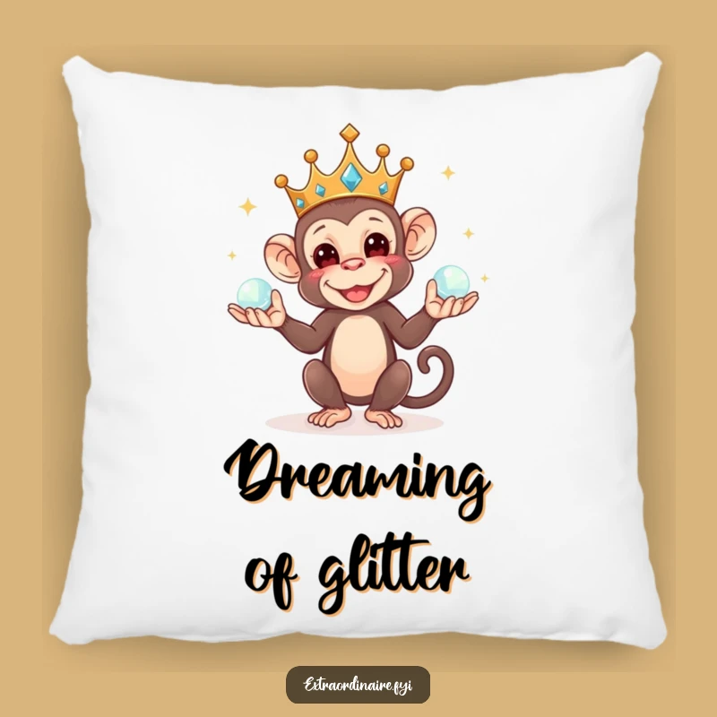 Mischievous Monkey Juggler Pillow: Cuddle Up with Royal Comfort, Soft Funny Gift