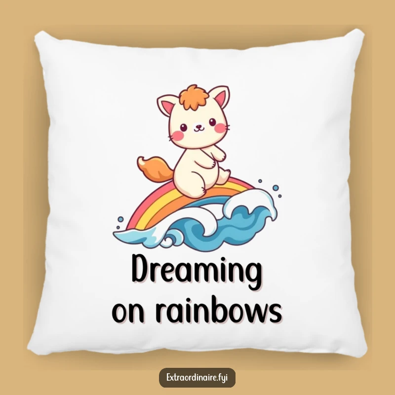 Funny Rainbow Animal Pillow - Cozy & Cheerful Accent for Happy Homes