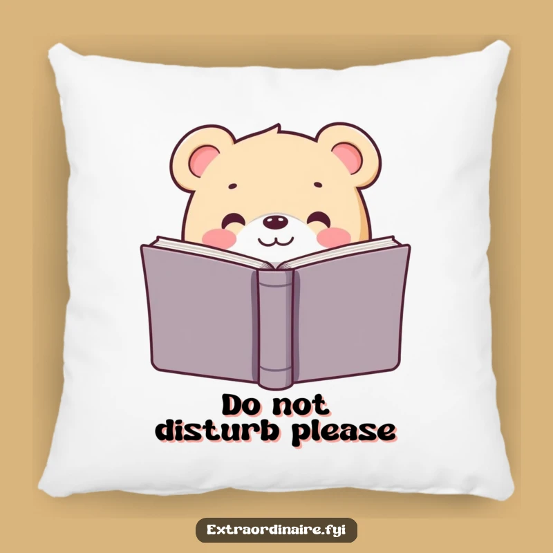 Funny Book Bear Pillow: Cozy Up with Hilarious Literary Comfort