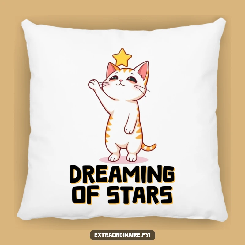 Funny Curious Cat Pillow - Cozy Comfort for Dreamers