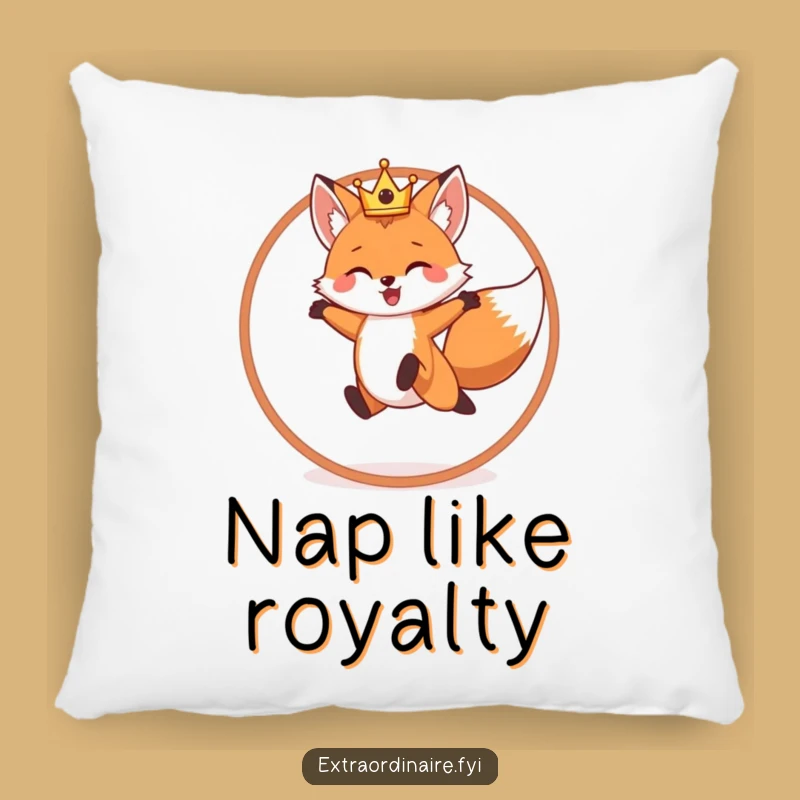 Funny Fox King Pillow: Royal Comfort, Perfect Playful Gift