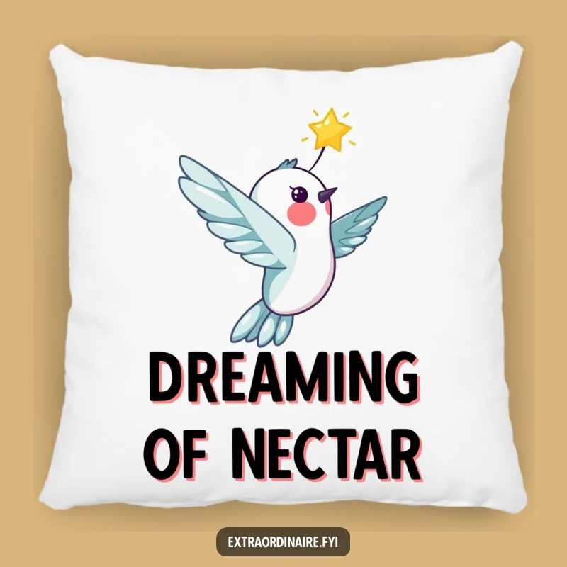 Funny Hummingbird Star Pillow - Cozy Comfort with Celestial Dreams