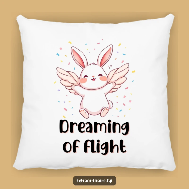 Funny Joyful Rabbit Wings Pillow: Heavenly Comfort and Cheerful Decor
