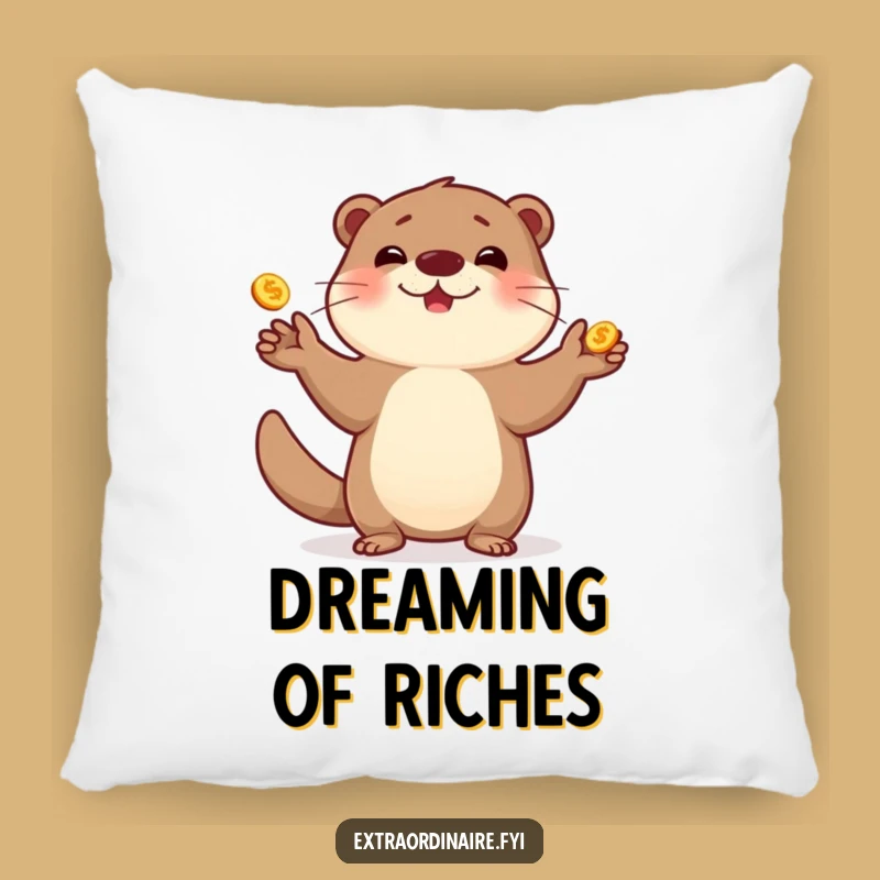 Funny Otter Juggling Pillow - Cozy Comfort with Playful Charm