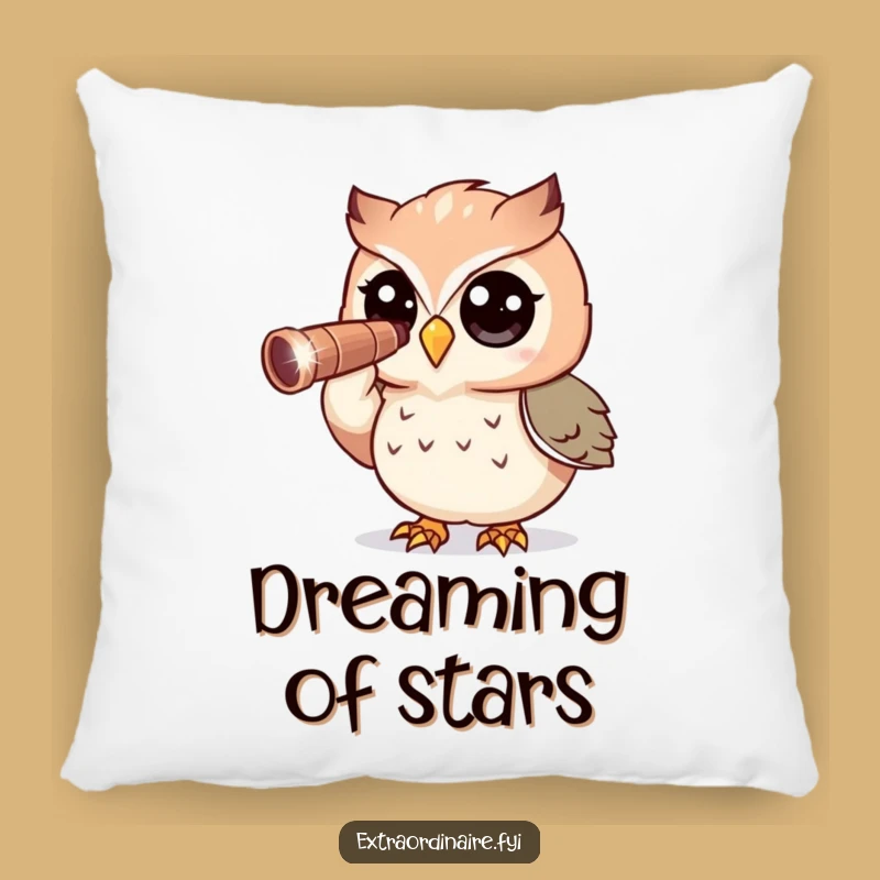 Funny Owl Pillow: Cozy Curiosity & Stargazing - Comfy Funny Gift